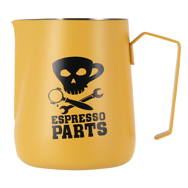 ESPRESSO PARTS拉花杯450ml(黃)(尖嘴)  |斜口拉花杯/職人專用