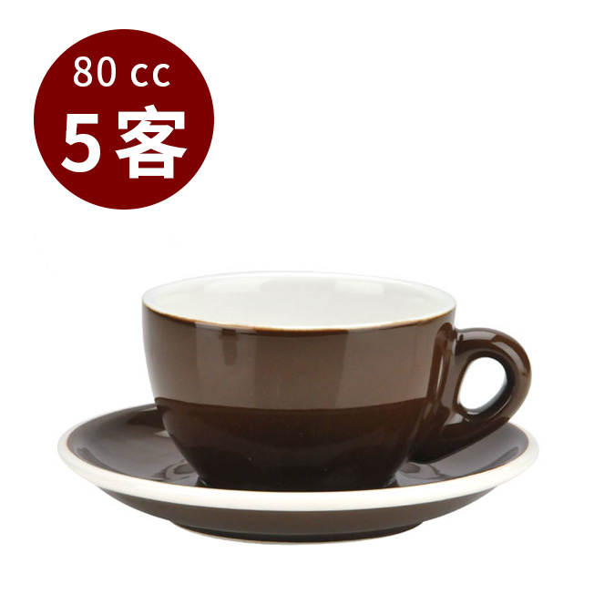 TIAMO 37號蛋形濃縮杯盤組 5客 80cc  |瓷器咖啡杯盤組