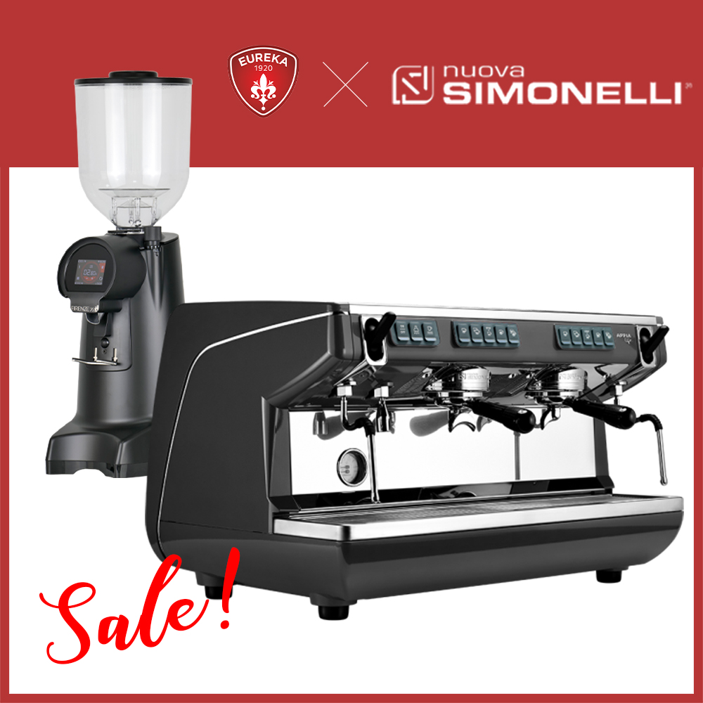 組合特惠 磨豆機3選1！Nuova Simonelli Appia Life 雙孔營業機 黑 + EUREKA FIRENZE 75 / Fiorenzato F64 EVO / WPM ZD-18  |Nuova Simonelli 咖啡機