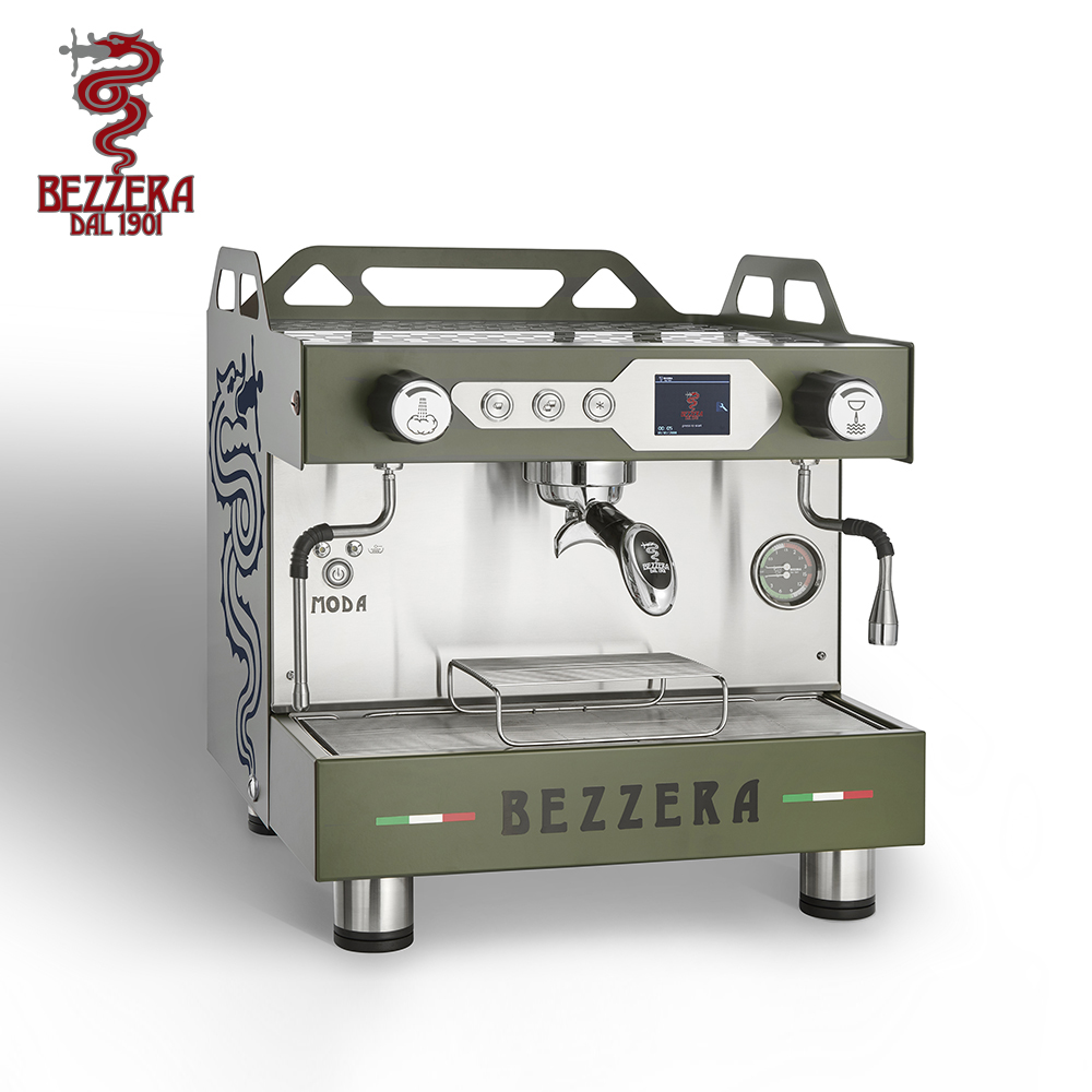 Bezzera 貝澤拉 MODA PID Display 單孔營業機 220V (霧軍綠色)  |BEZZERA 營業用 咖啡機