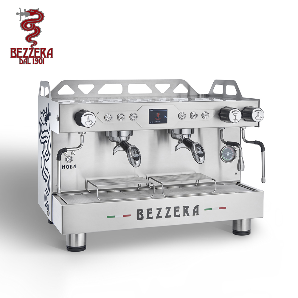 Bezzera 貝澤拉 MODA PID Display 雙孔營業機 220V (不銹鋼色)  |BEZZERA 營業用 咖啡機