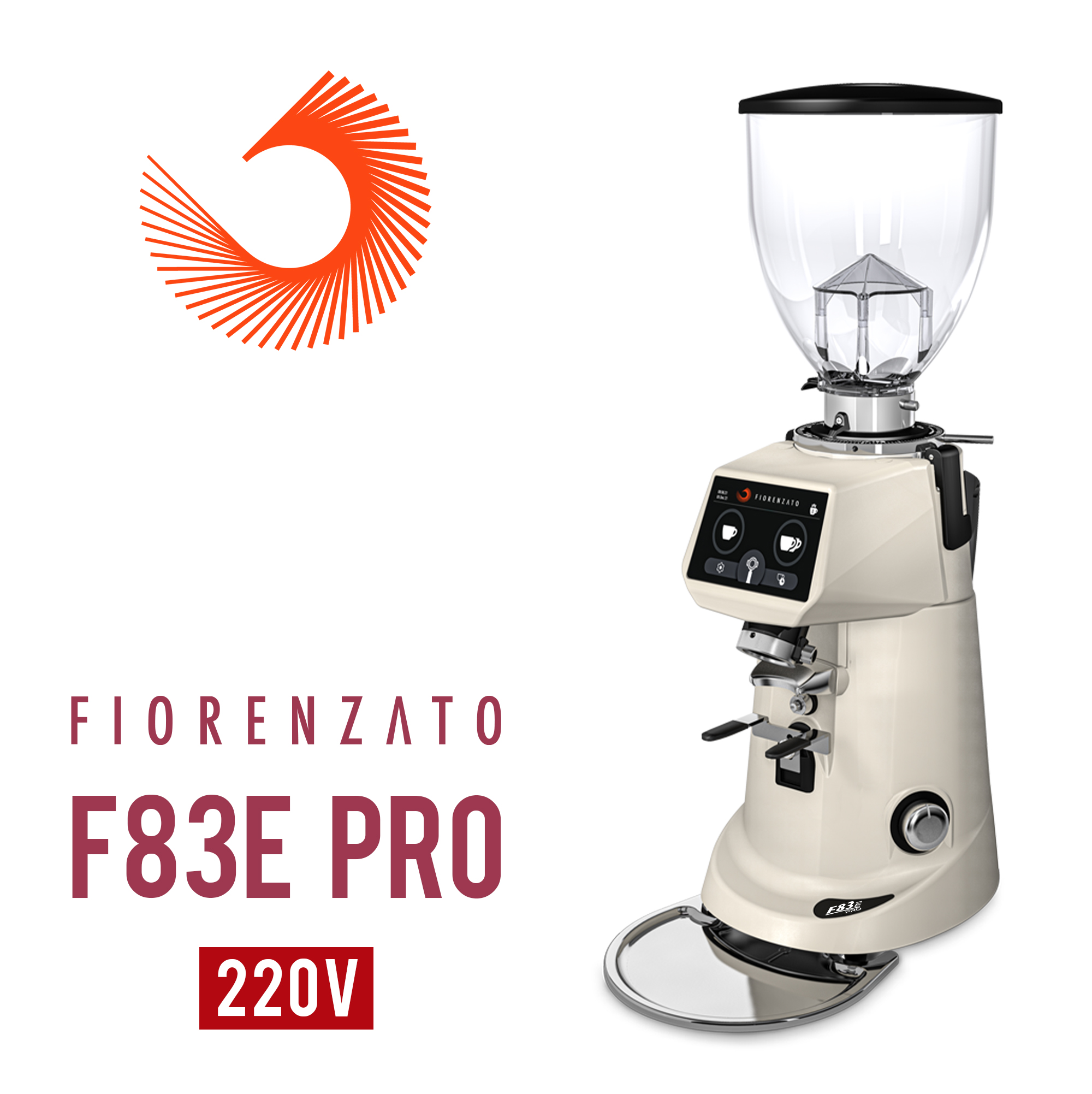 Fiorenzato F83E PRO 營業用磨豆機220V 珍珠白  |營業級磨豆機
