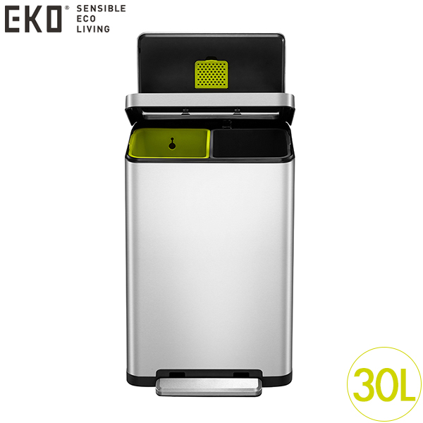 防疫免接觸！EKO 炫酷 腳踏環境桶 30L 砂鋼 EK9368MT-30L  |【停產】非電器產品