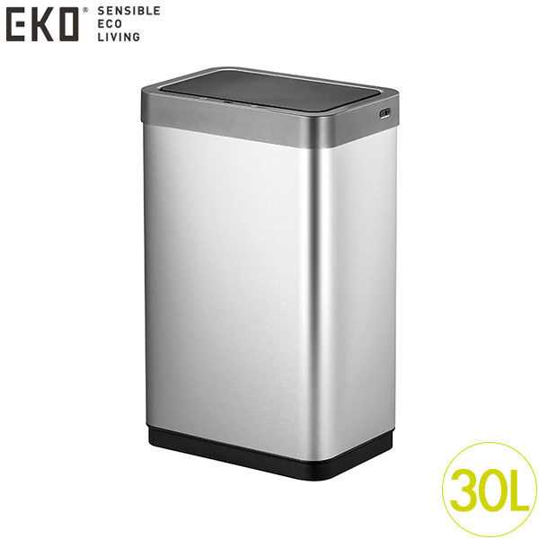 防疫免接觸！EKO 魅影X 感應環境桶 30L 砂鋼 EK9260RMT-30L  |Eko 電動垃圾桶