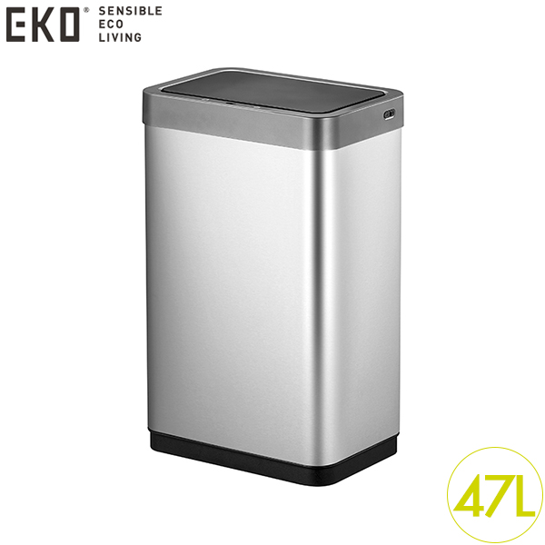 防疫免接觸！EKO 魅影X 感應環境桶 47L 砂鋼 EK9260RMT-47L  |【停產】非電器產品