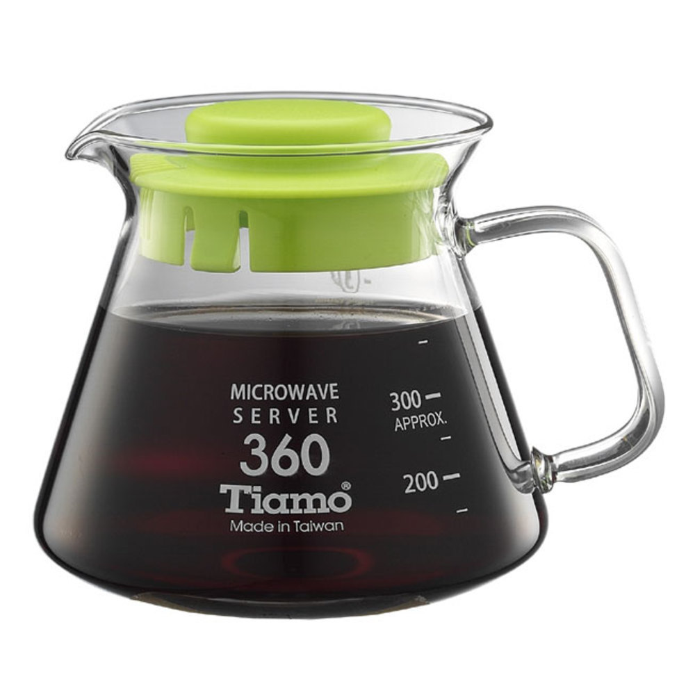 Tiamo 耐熱玻璃咖啡花茶壺360cc 通過SGS檢測合格  |玻璃咖啡壺