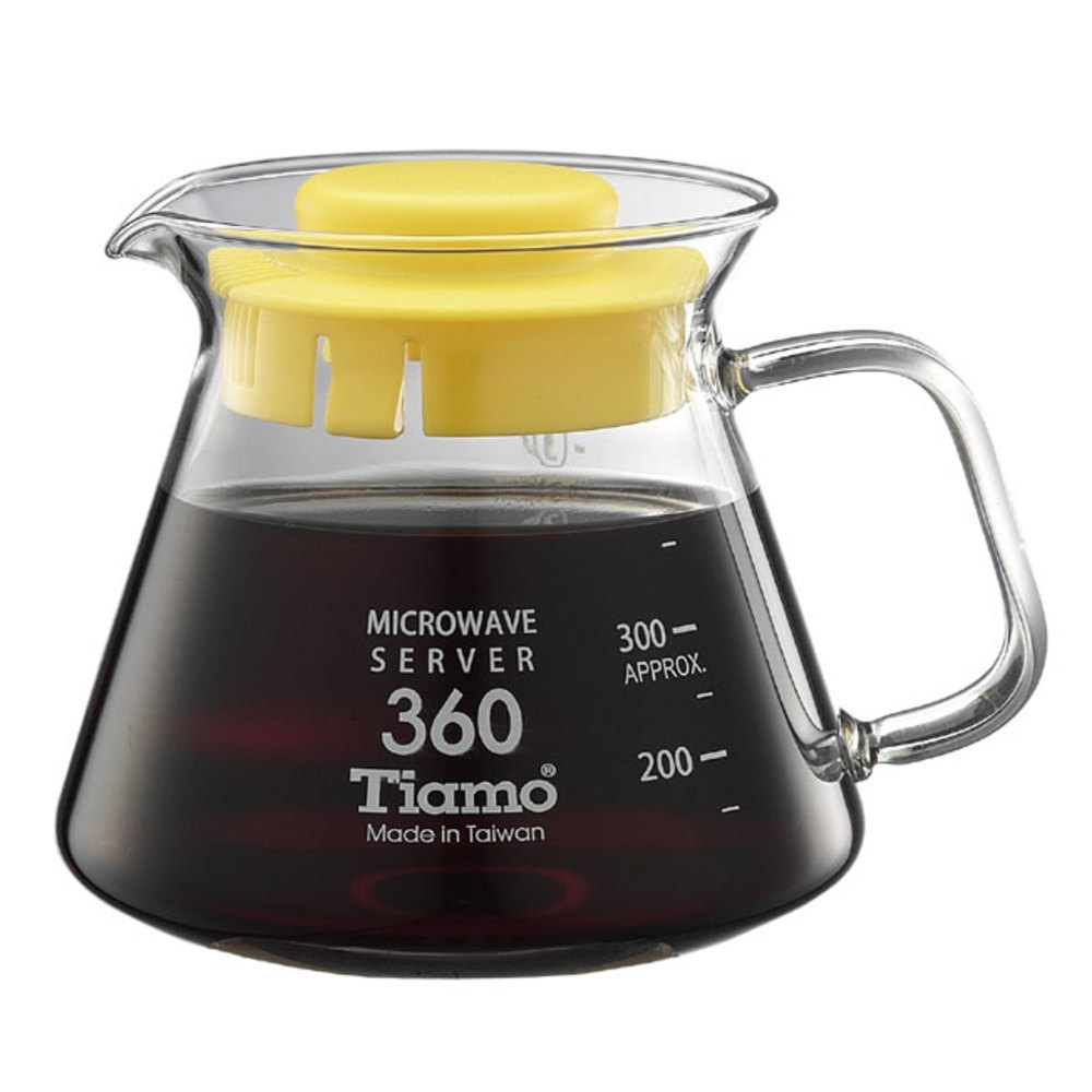 Tiamo 耐熱玻璃咖啡花茶壺360cc 通過SGS檢測合格  |玻璃咖啡壺