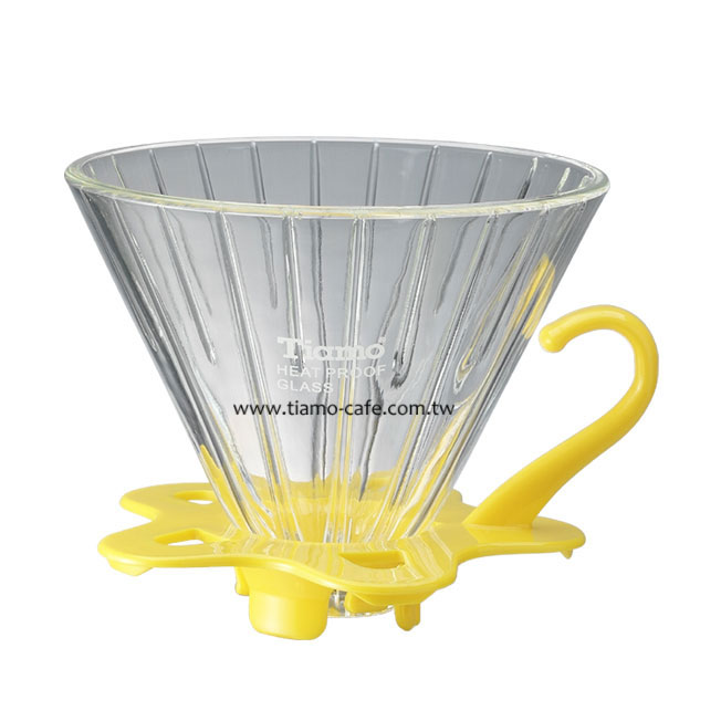 TIAMO V01(適用1-2人)玻璃 錐型 咖啡濾器組 附量匙  |錐型咖啡濾杯 / 濾紙