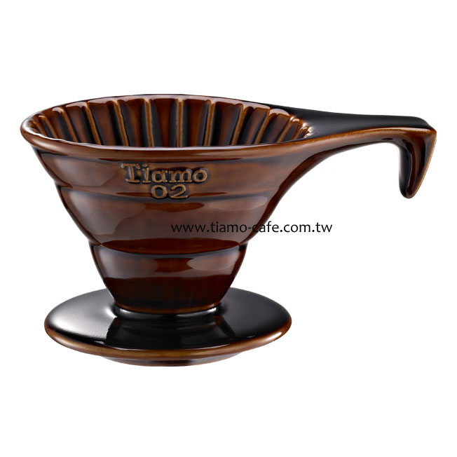 TIAMO V02長柄陶瓷咖啡濾器組 (咖啡))附濾紙量匙  |錐型咖啡濾杯 / 濾紙