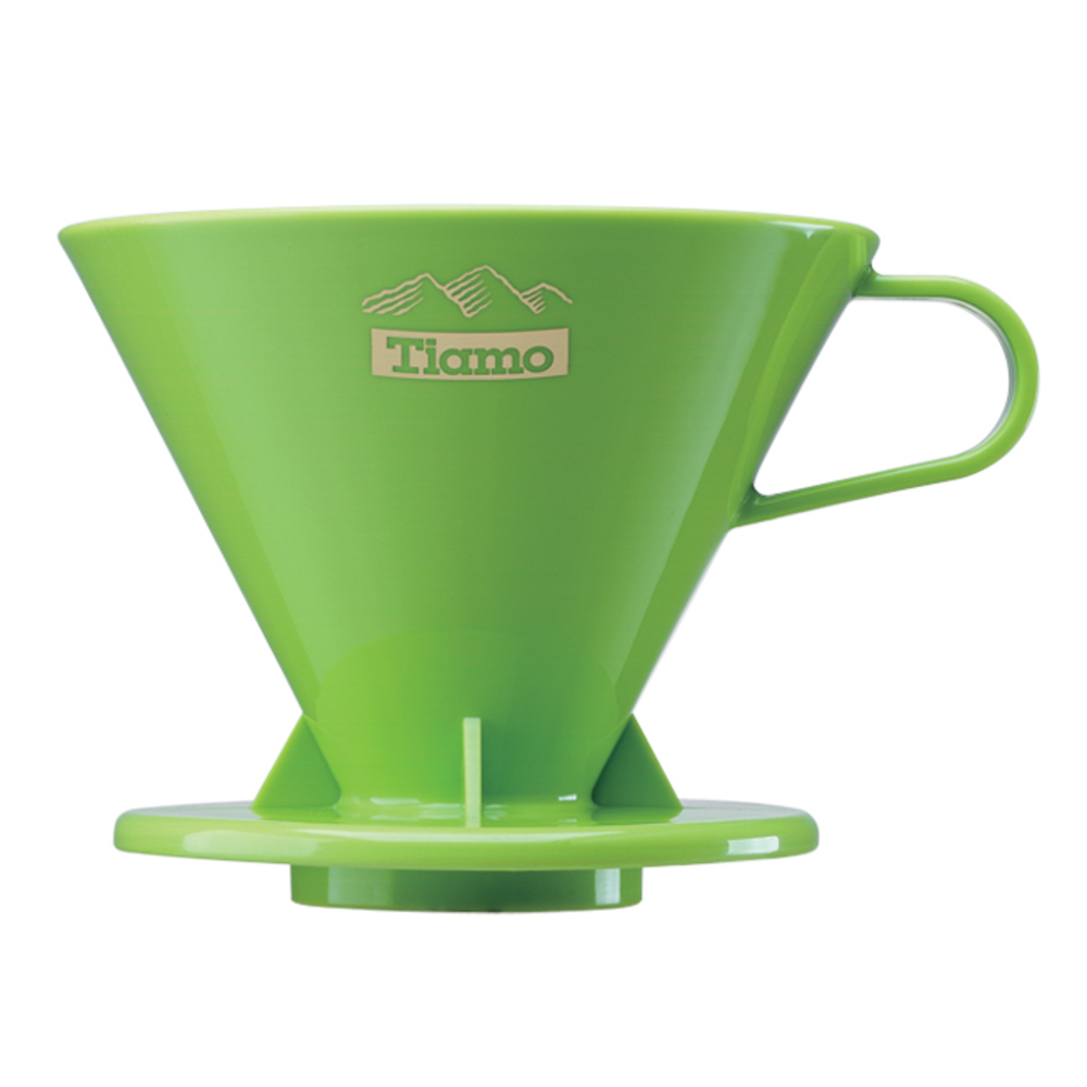 Tiamo V02圓錐PP 濾器 (綠) 附量匙  |錐型咖啡濾杯 / 濾紙